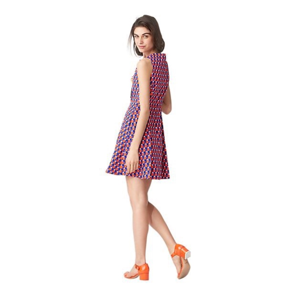Kate Spade Saturday Geoflag Pleated Flare Dress